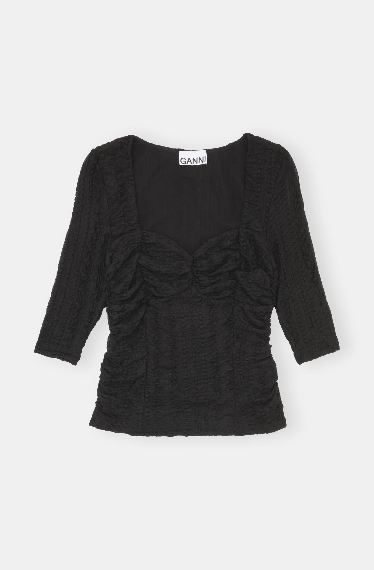Ruched Lace Blouse