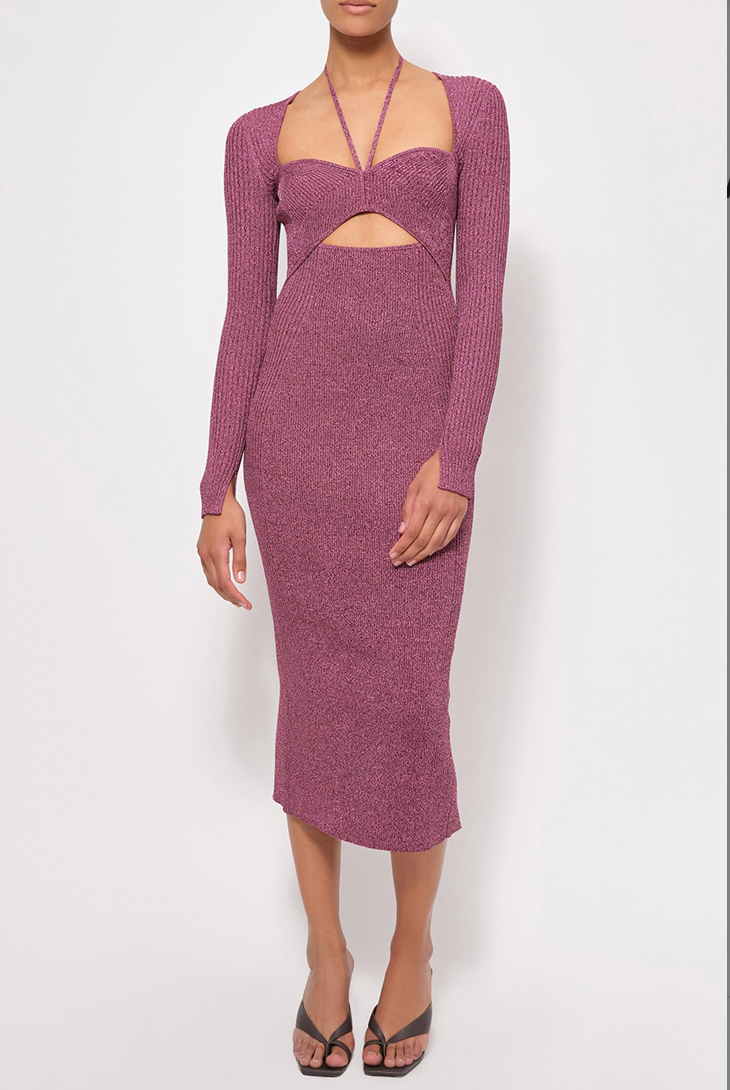 Danika Sweetheart Halter Midi Dress
