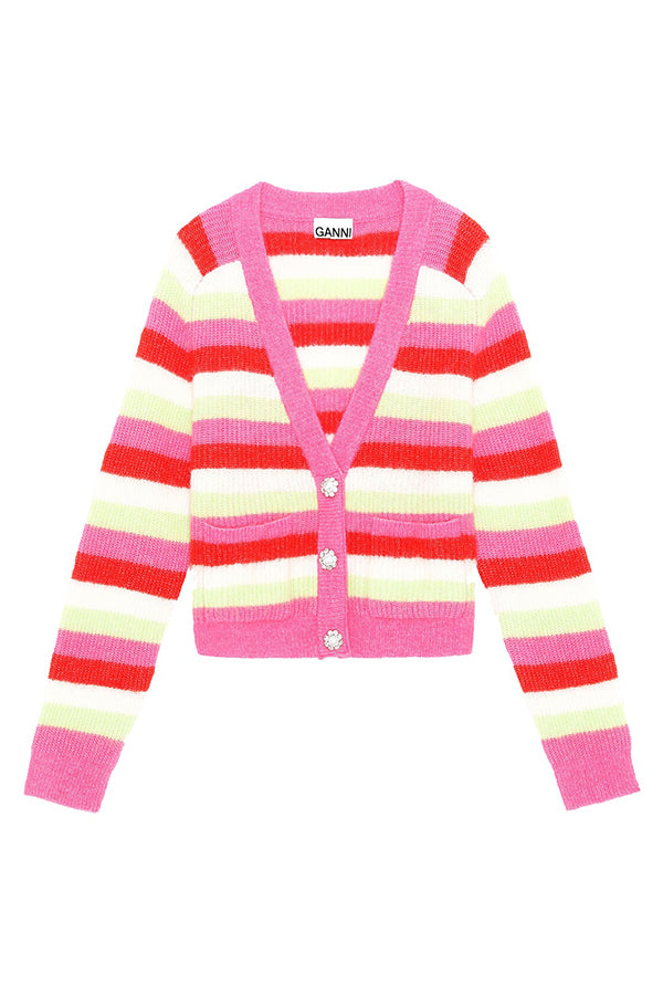 Soft Wool Cardigan, Carmine Rose