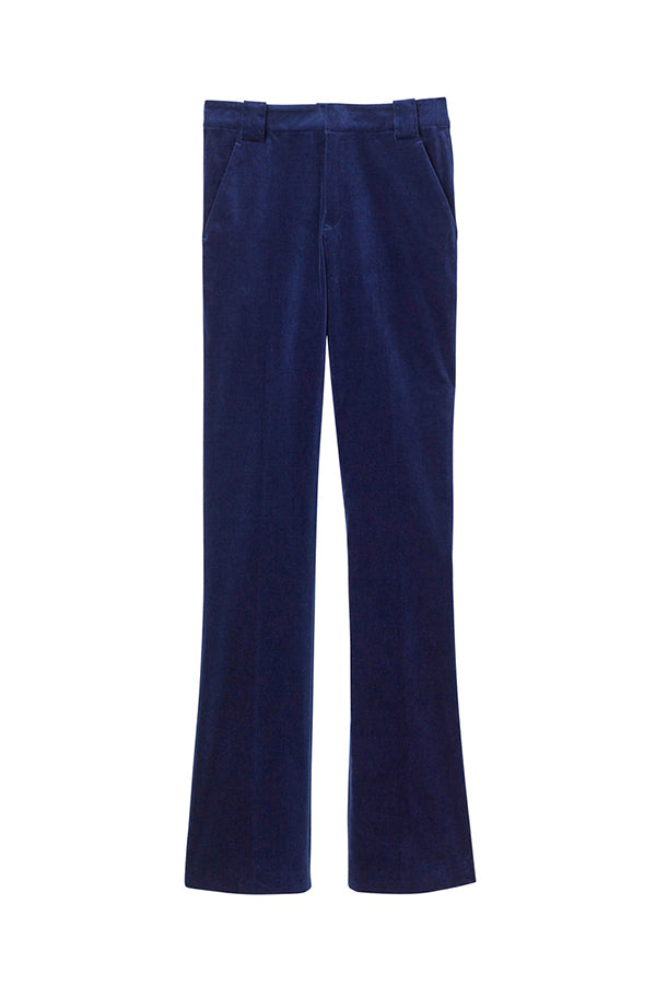 Sophie Velvet Tailored Pant, Navy