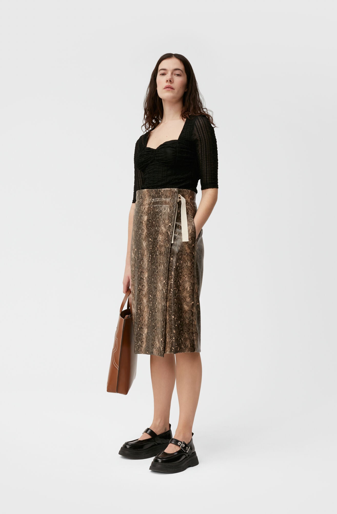 Ruched Lace Blouse