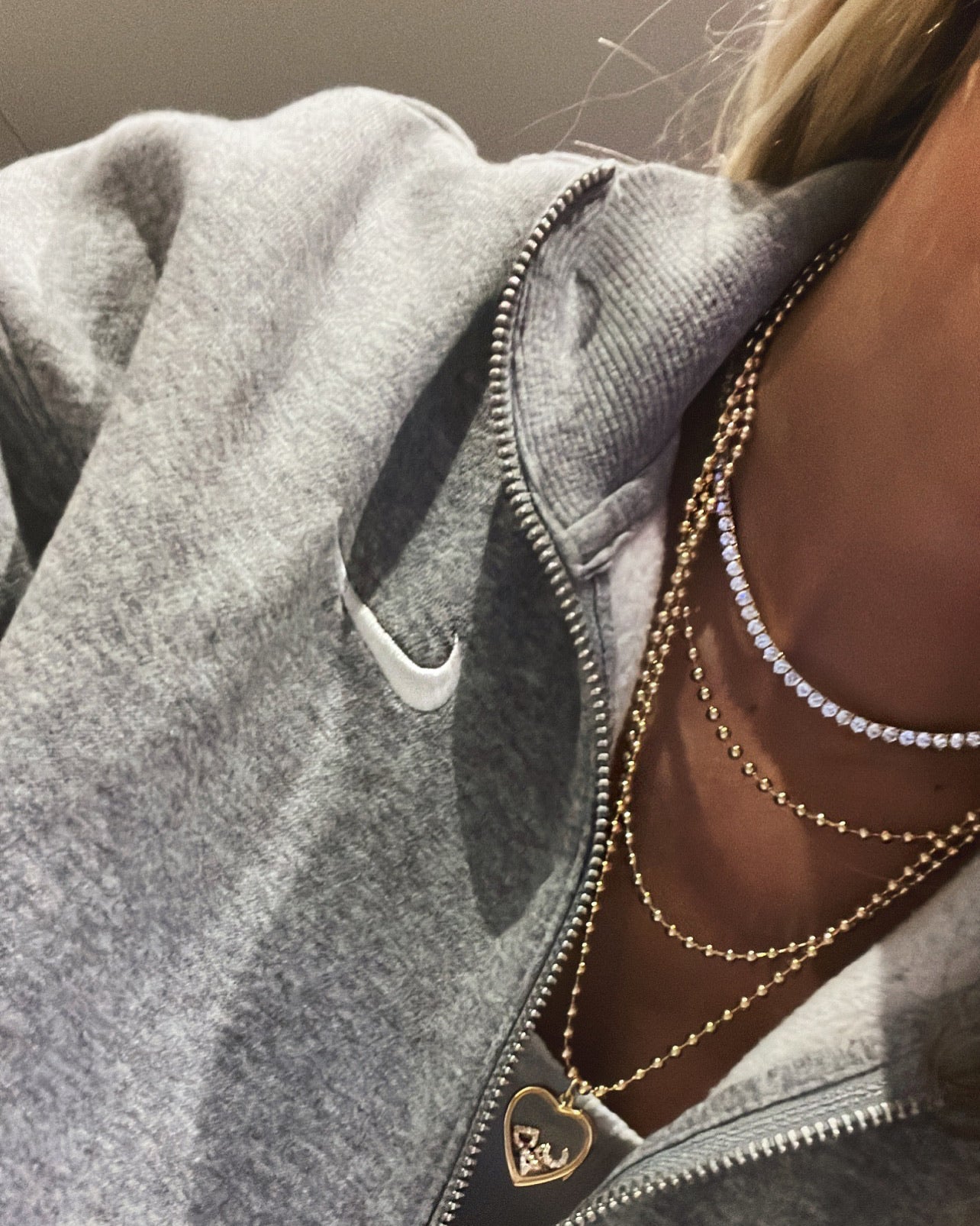 Crystal Tennis Necklace, 16"