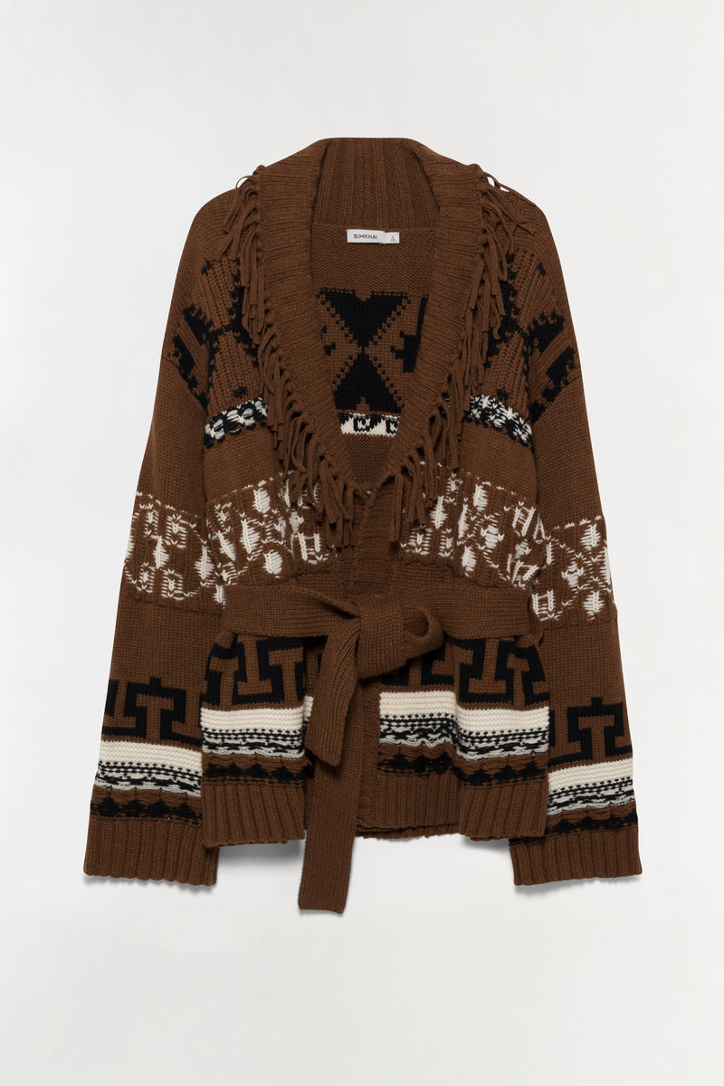 Elwood Western Fringe Wrap Cardigan