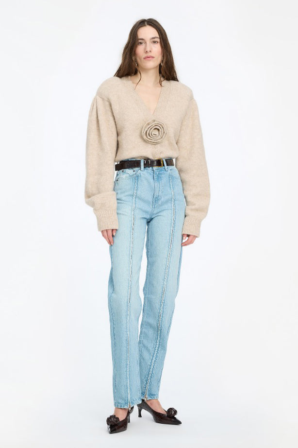Knit Flower Cardigan