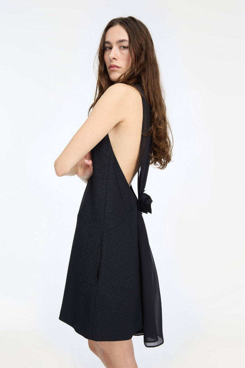 Crepe Mini A-Line Dress