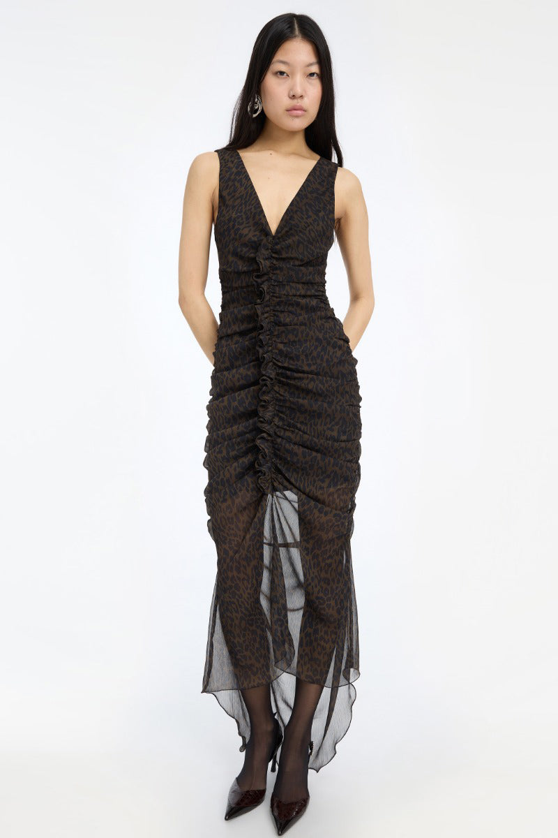 Ruched Midi Dress