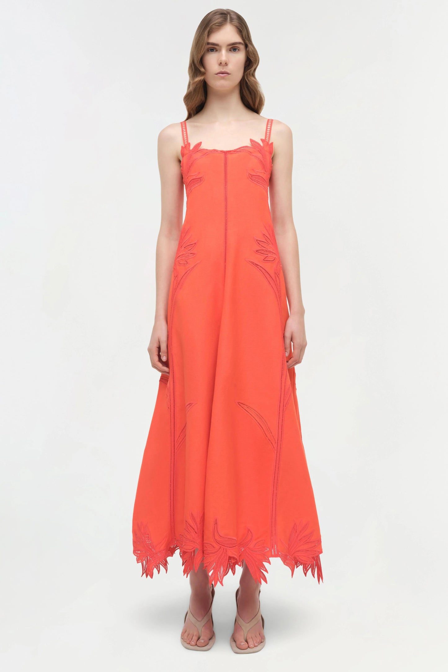 Ellery Embroidered Bustier Midi Dress