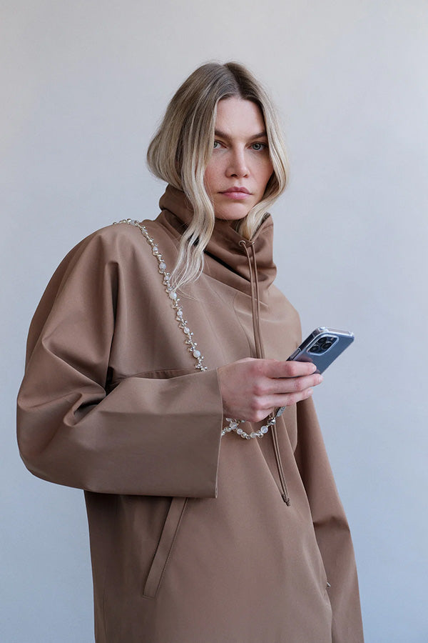 Faceted Crystal Crossbody, Champagne