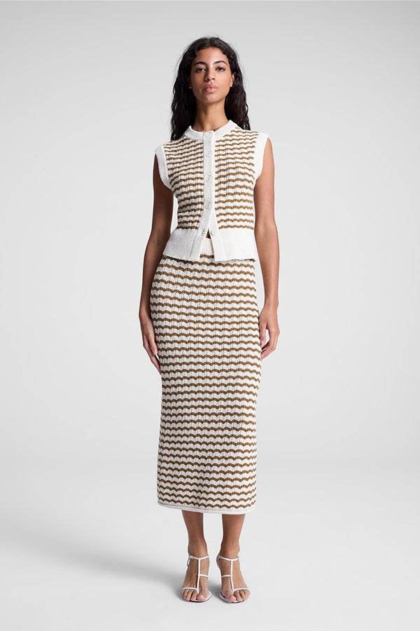 Alexis Striped Knit Skirt