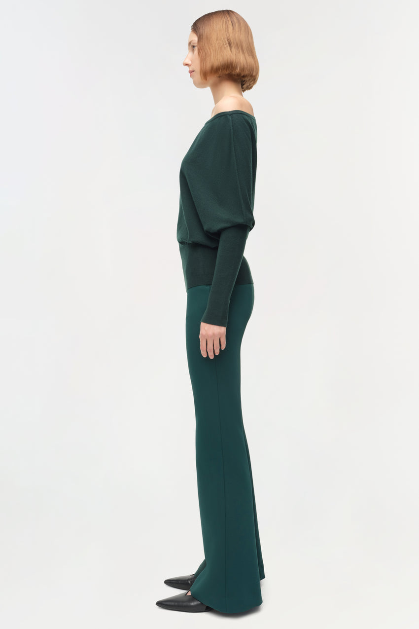 Lavina Off Shoulder Sweater, Emerald