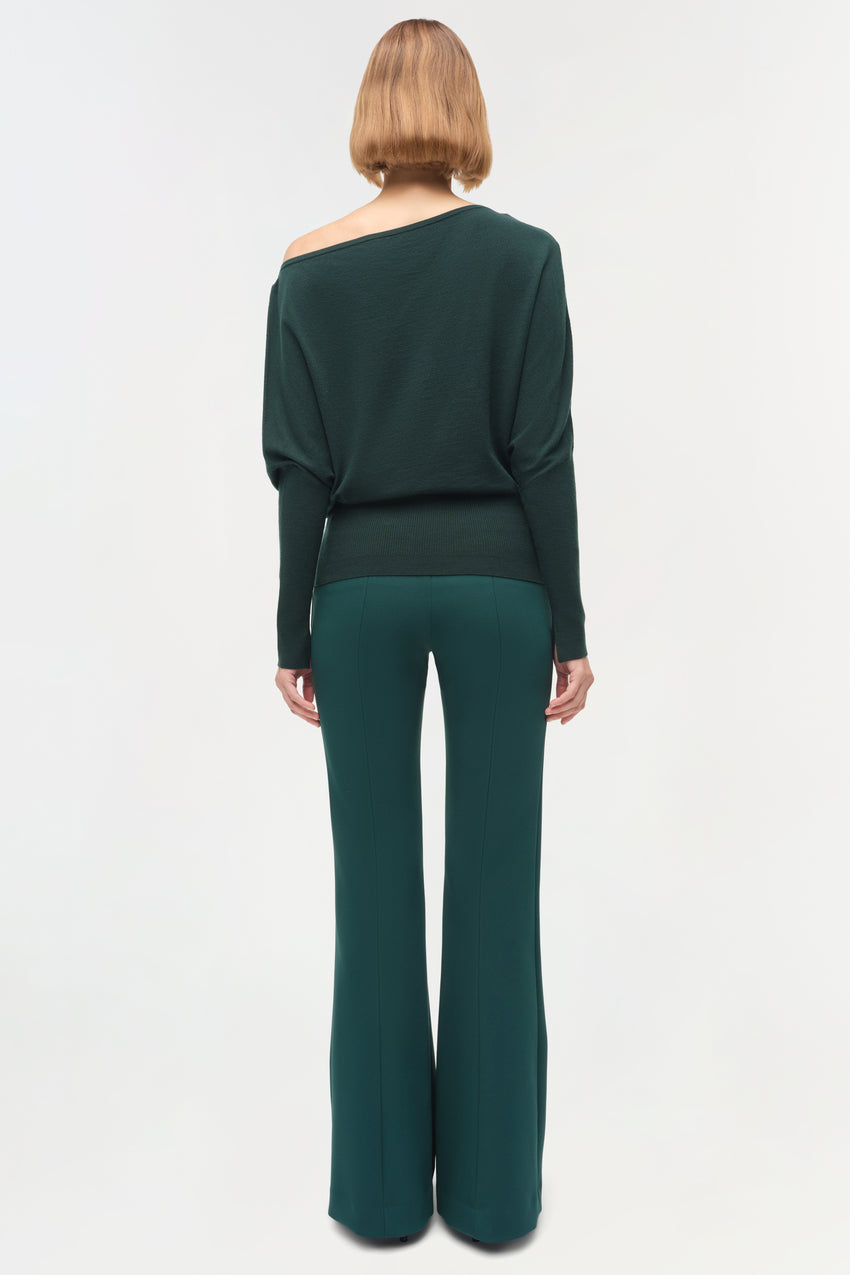 Lavina Off Shoulder Sweater, Emerald