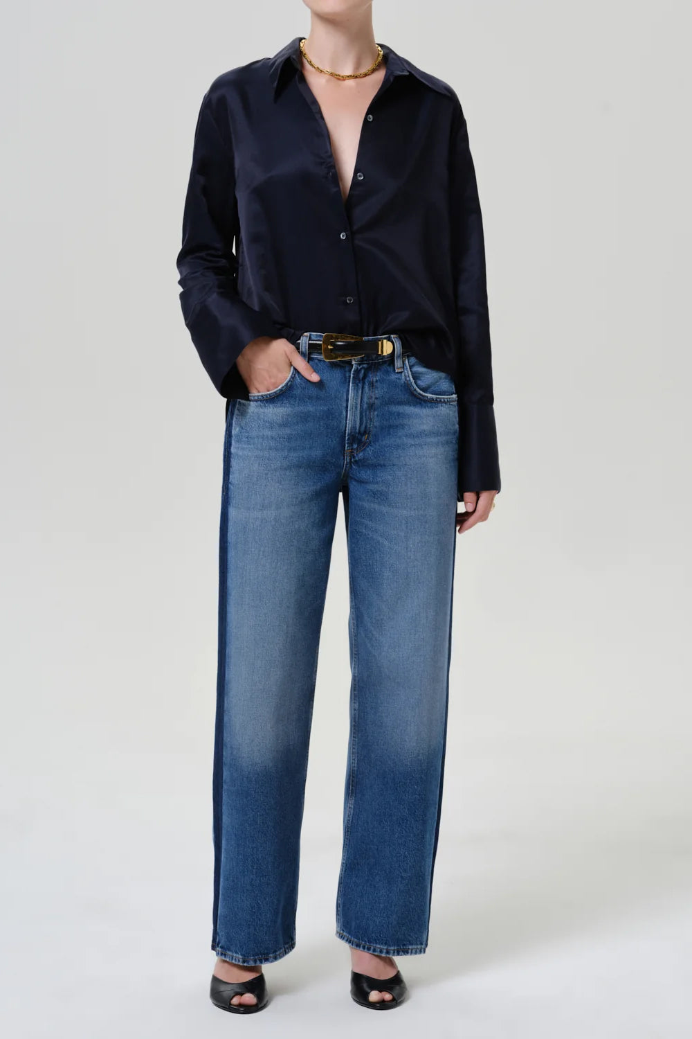 Lindz Easy Straight, Tuxedo Stripe