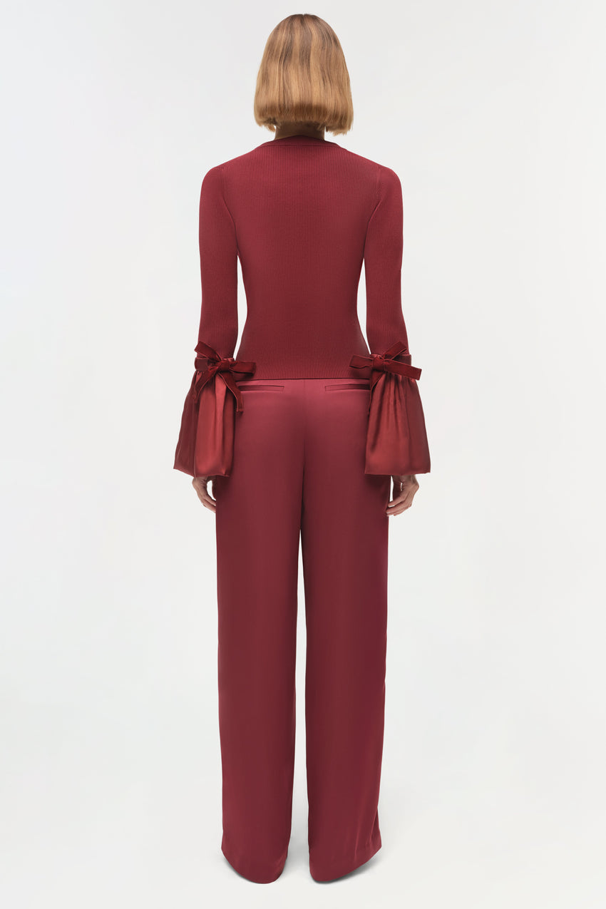 Agata Taffeta Knit Top