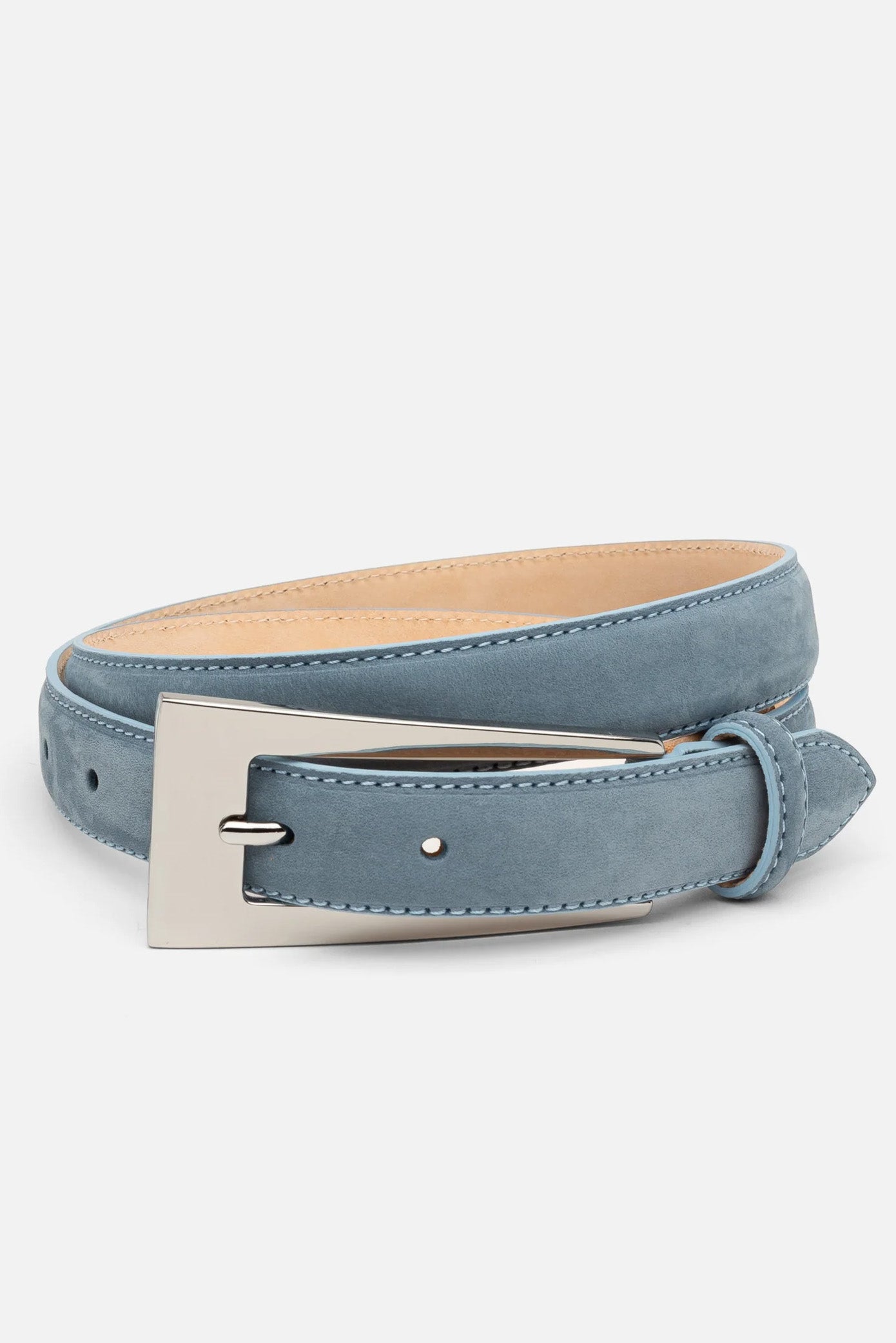 No. 10 Belt, Dusty Blue/Silver