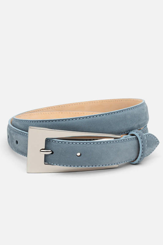 No. 10 Belt, Dusty Blue/Silver