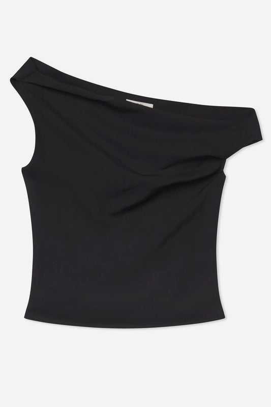 Draped Back Top in Viscose Silk