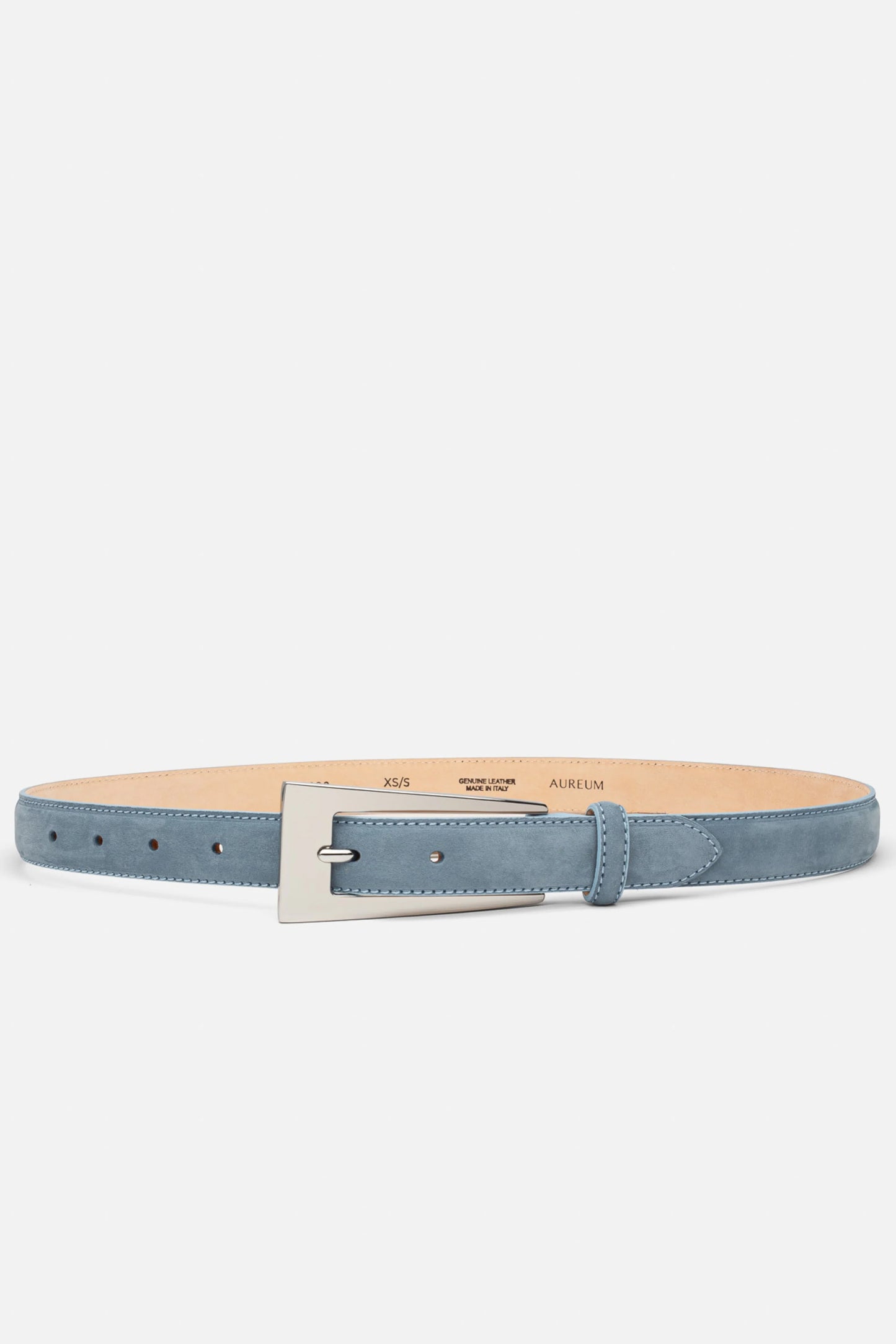 No. 10 Belt, Dusty Blue/Silver