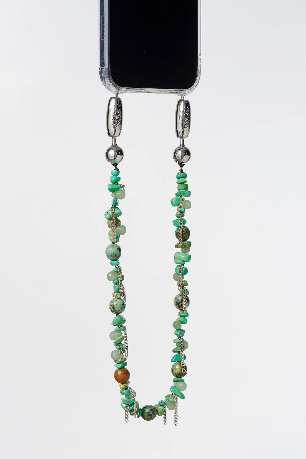 Stone and Fringe Wristlet, Turquoise