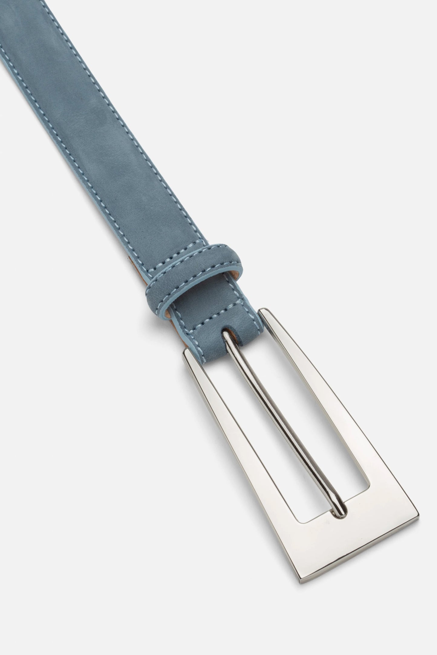 No. 10 Belt, Dusty Blue/Silver