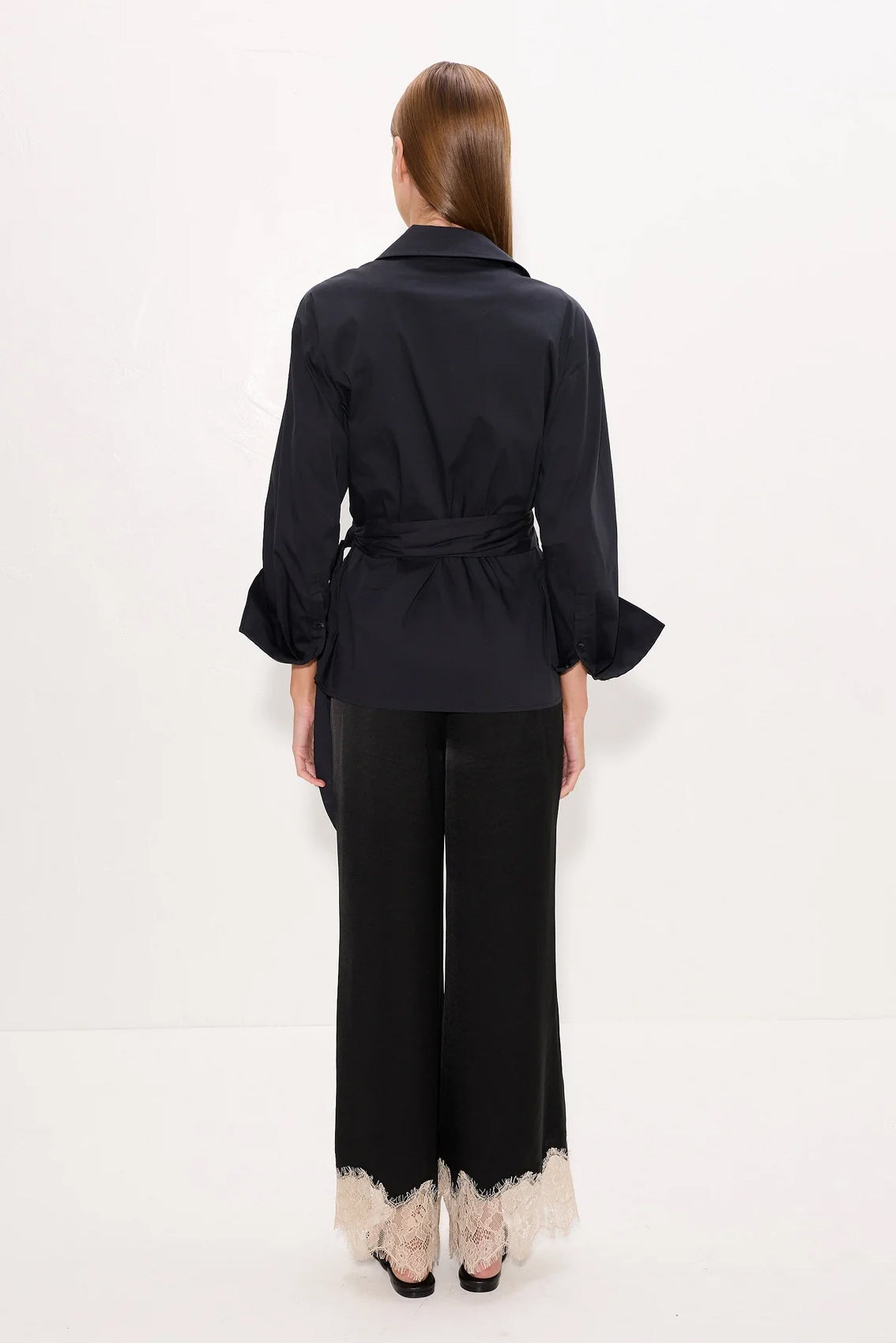 Anya Poplin Wrap Top