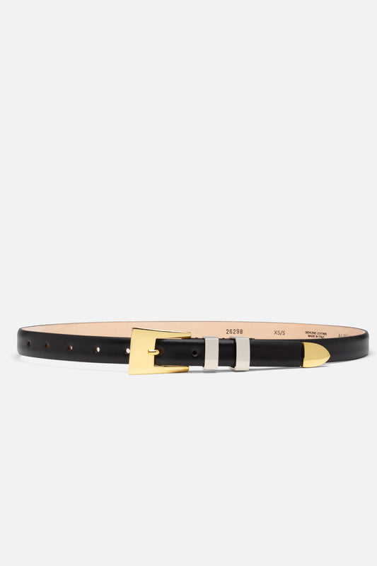 Sofia Belt, Black/Two Tone