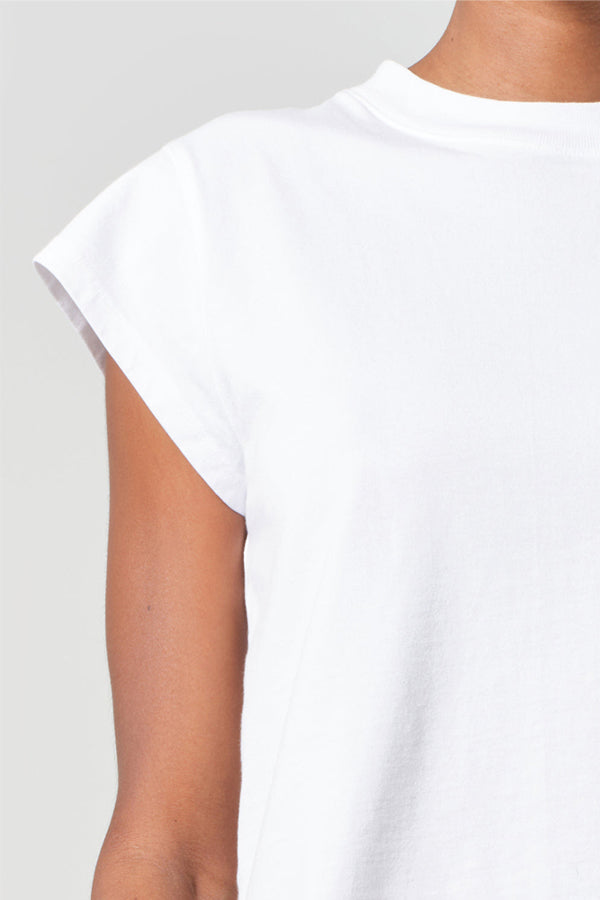 Bryce Cap Sleeve Tee, White