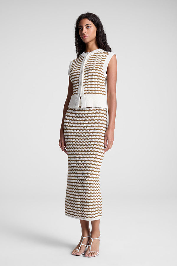 Alexis Striped Knit Skirt
