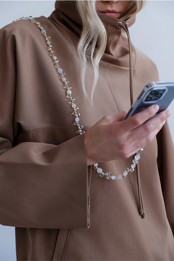 Faceted Crystal Crossbody, Champagne