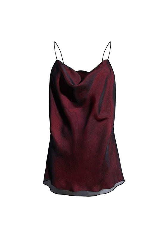 Zia Cowl Tank in Trapped Silk