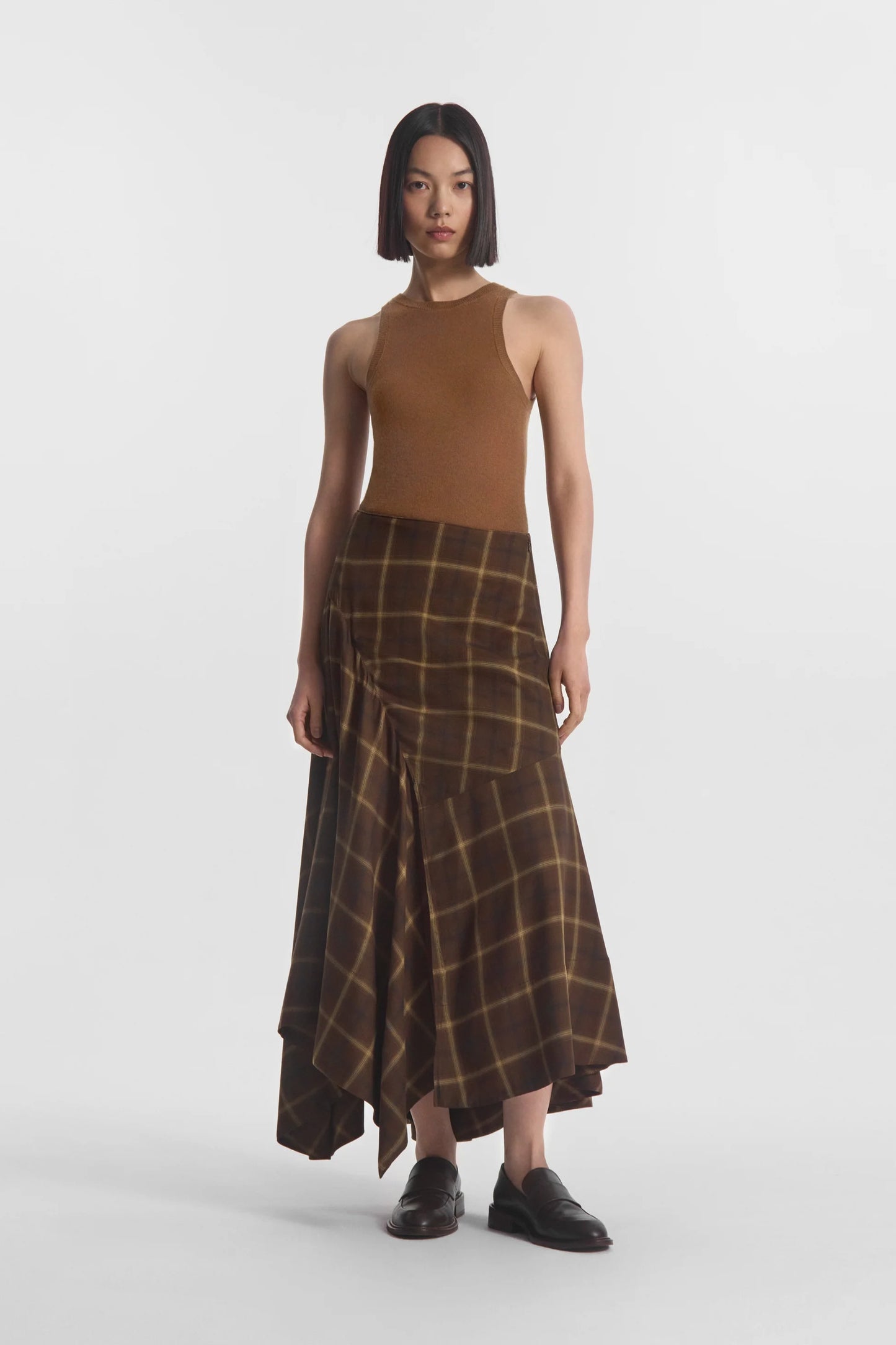 Tank Top in Fine Cashmere, Ginger