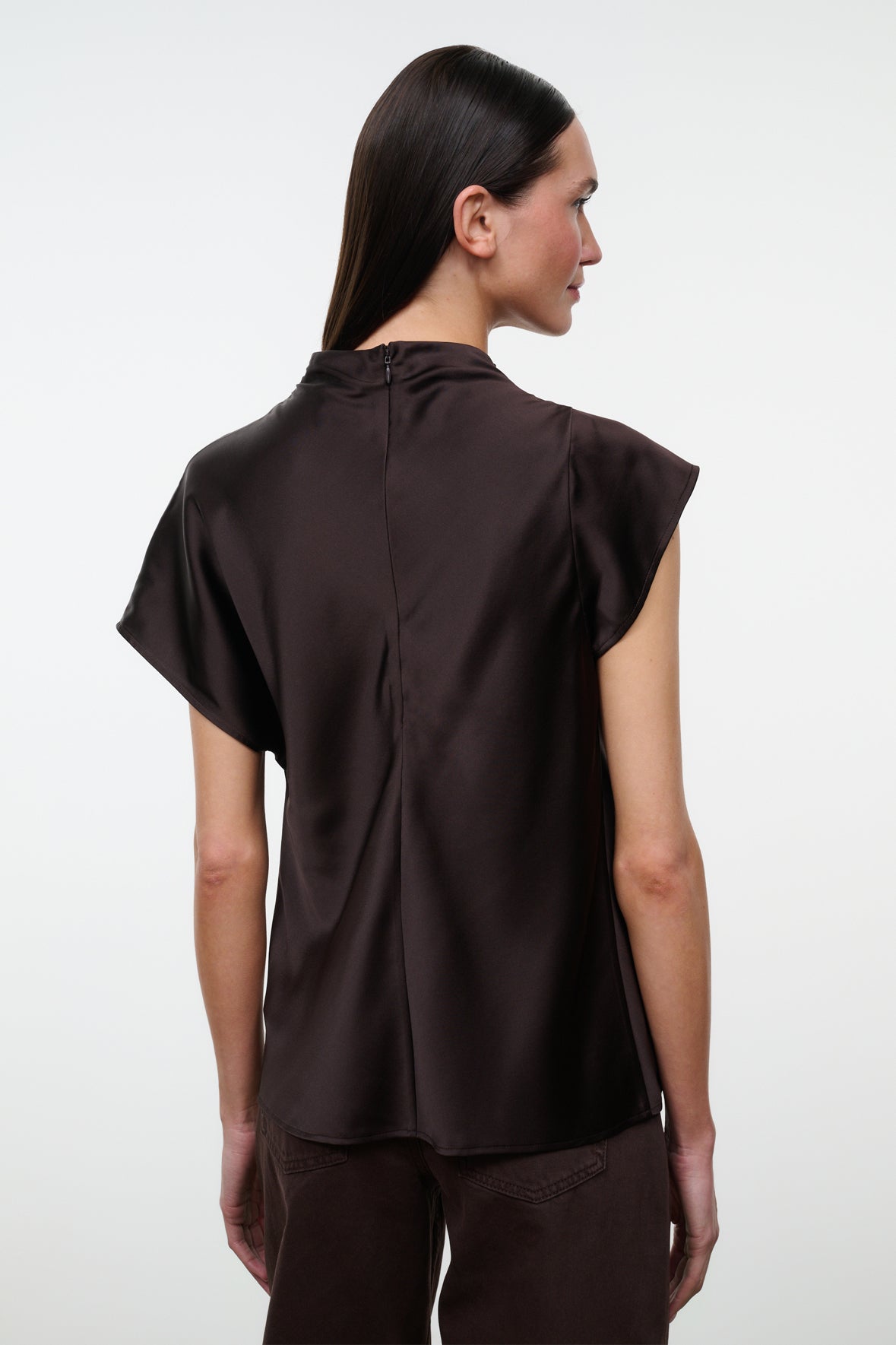 Davina Silk Top, Earth