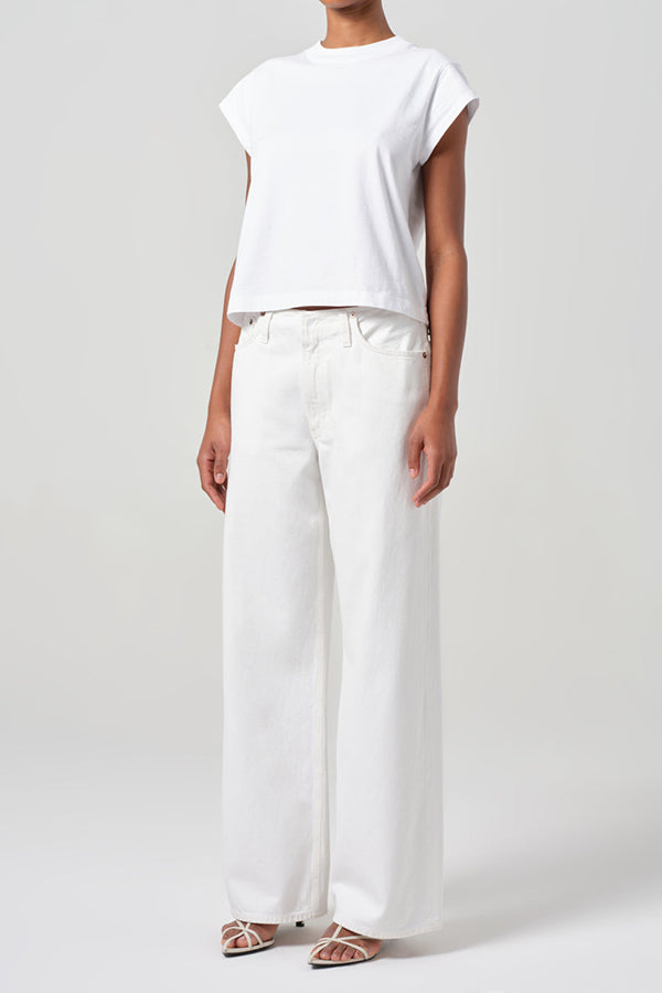 Bryce Cap Sleeve Tee, White