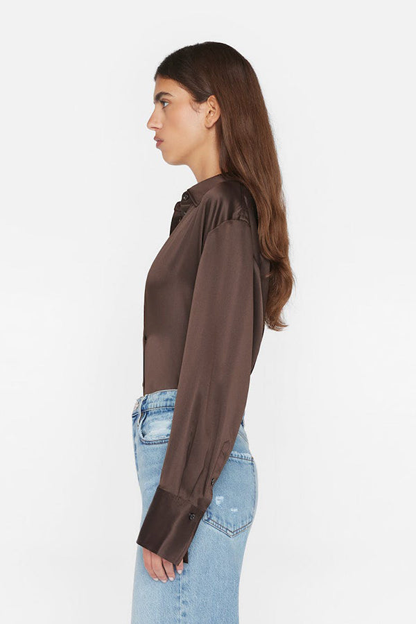 The Oversized Shirt in Espresso