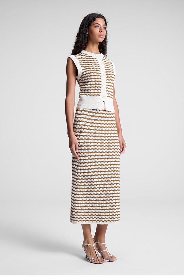 Alexis Striped Knit Skirt