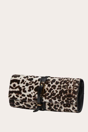 Belted Clutch, Leopard