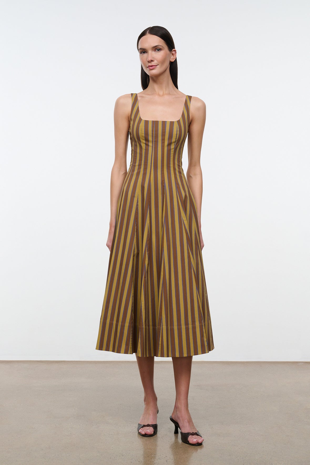 Wells Dress, Cigar Stripe