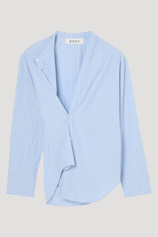 Overlap Striped Shirt