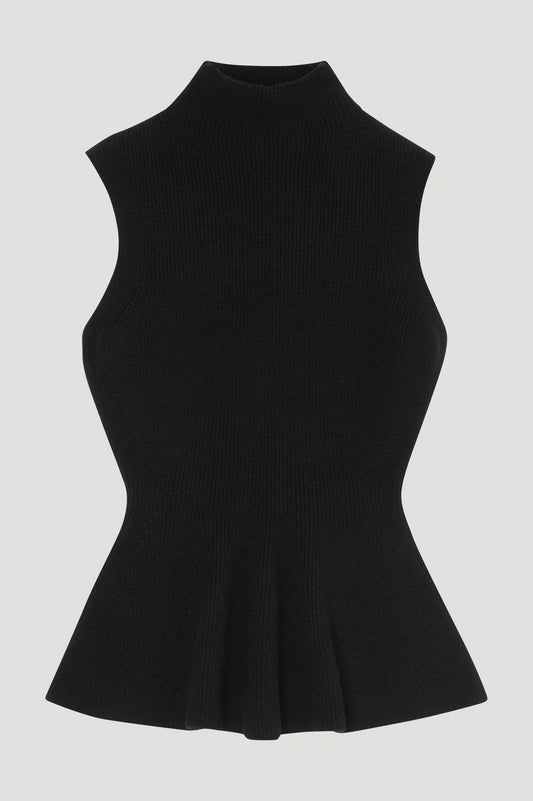 Sculptural Sleeveless Knitted Top