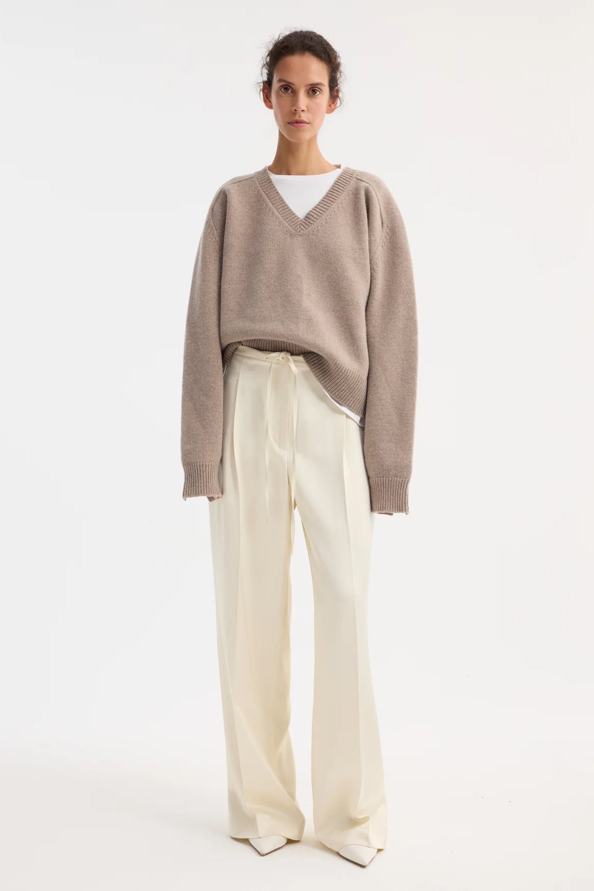 Relaxed Drawstring Satin Trousers