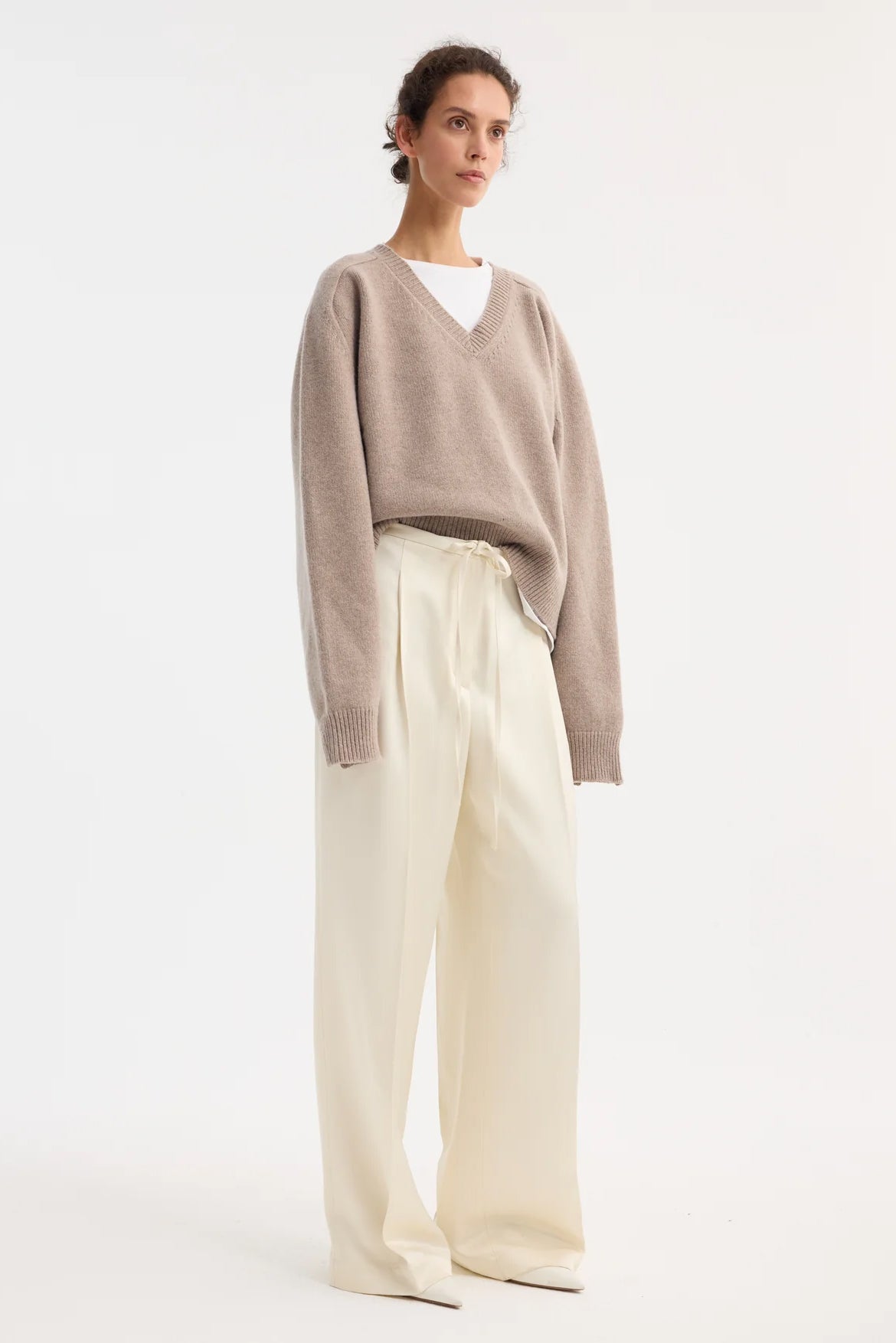 Relaxed Drawstring Satin Trousers