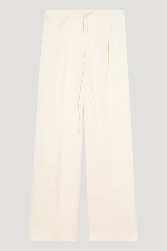 Relaxed Drawstring Satin Trousers