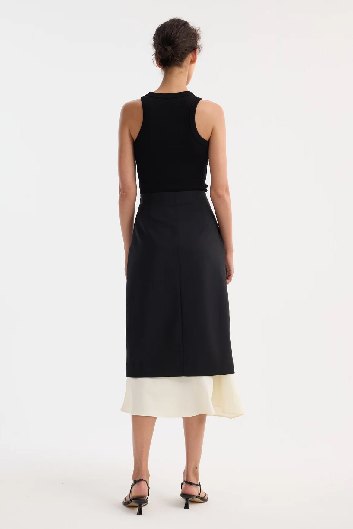 Contrast Upside-Down Skirt