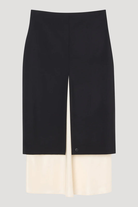 Contrast Upside-Down Skirt