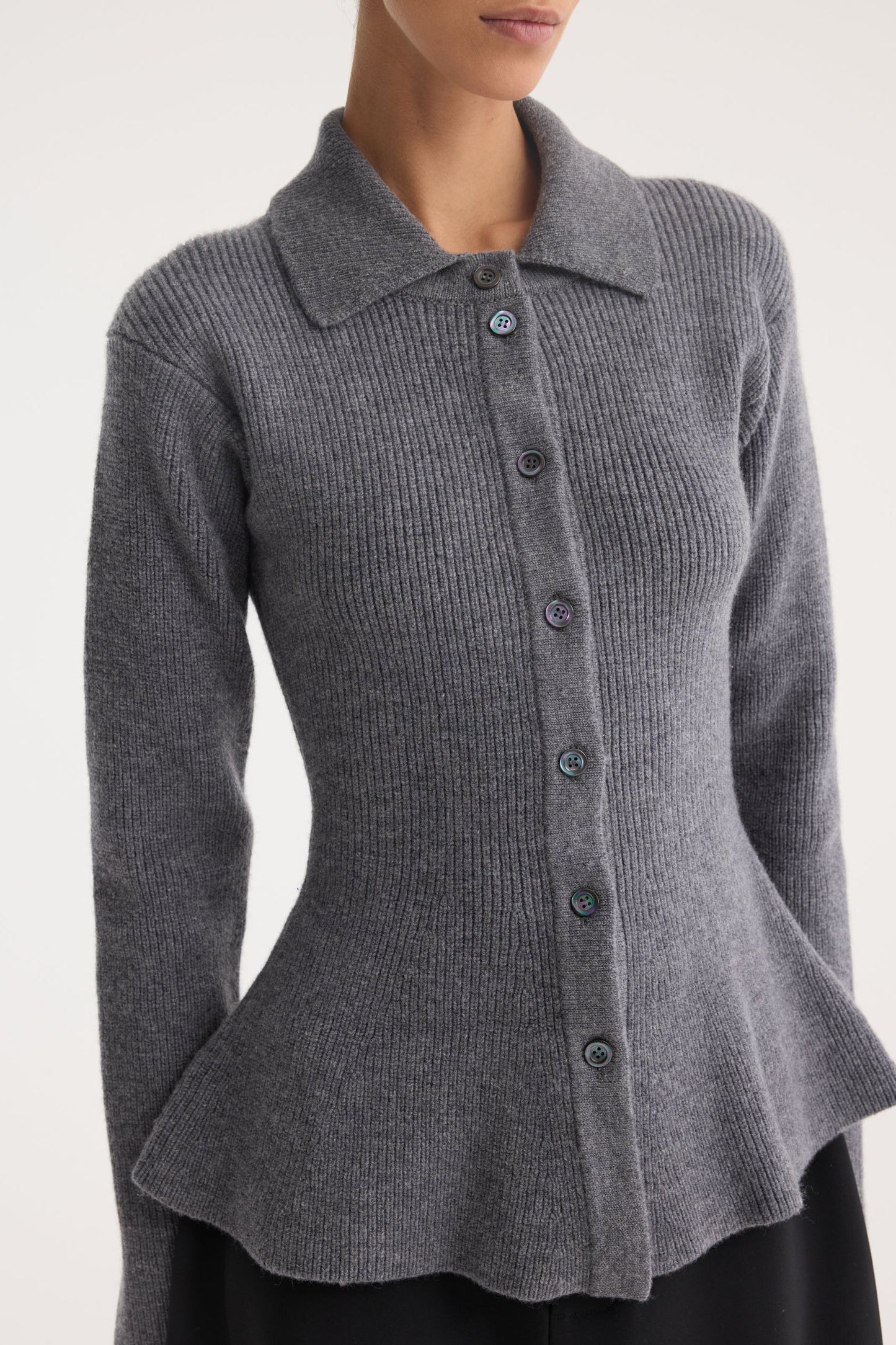 Waisted Rib Cardigan