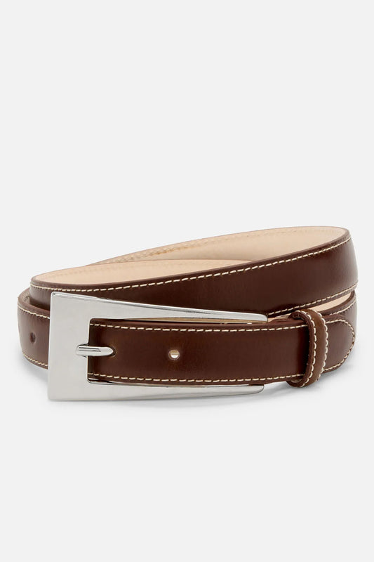 No. 10 Belt, Tobacco/Silver