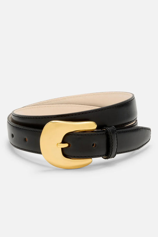 No. 8 Belt, Black/Gold