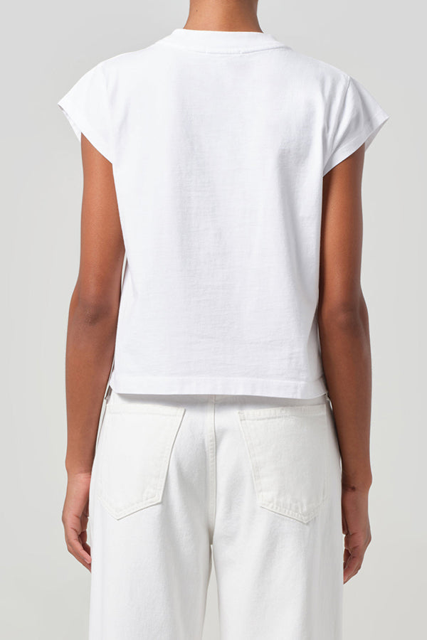 Bryce Cap Sleeve Tee, White
