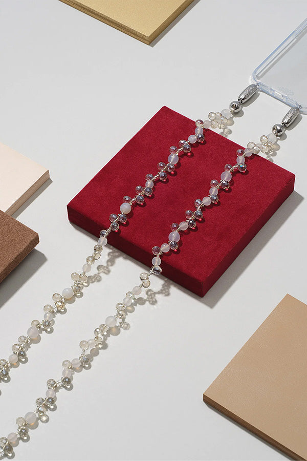 Faceted Crystal Crossbody, Champagne