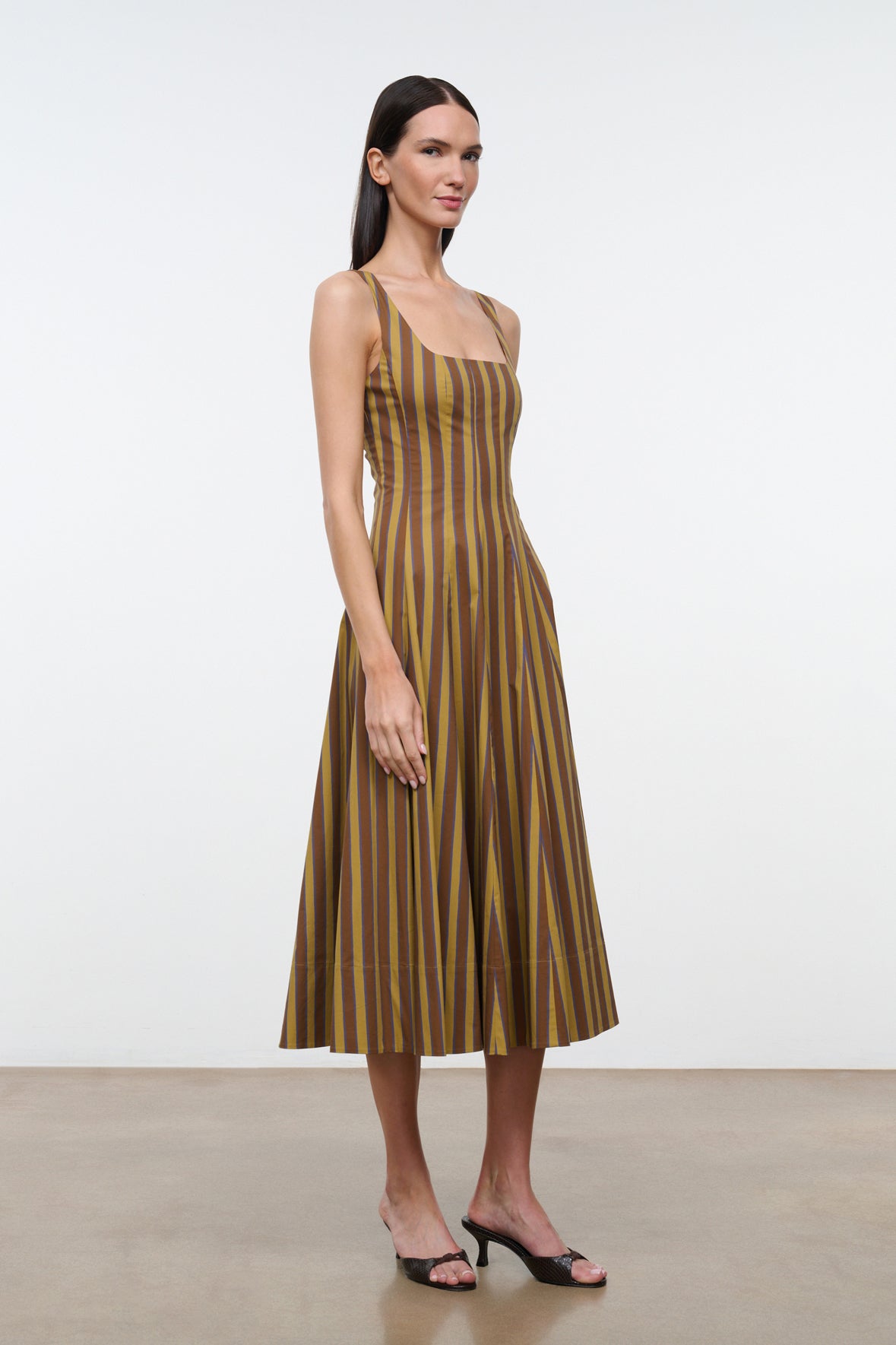 Wells Dress, Cigar Stripe