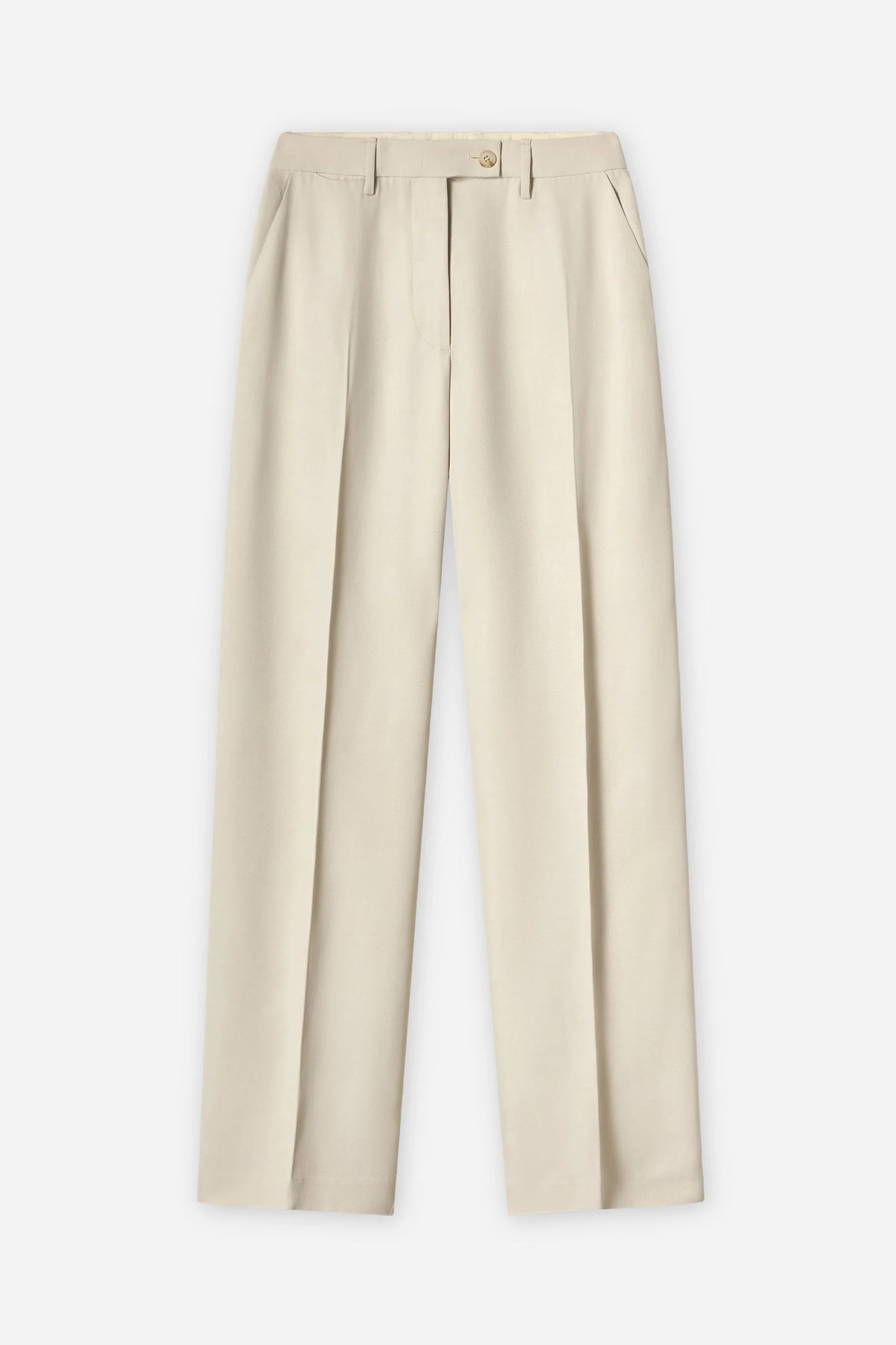 Tailored Straight-Leg Trouser in Viscose Twill